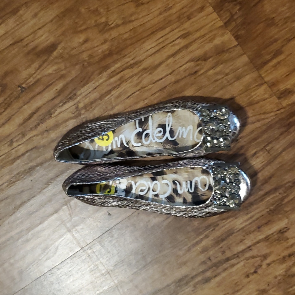 Sam Edelman Caper Metallic Snakeskin Ballet Flats size 5